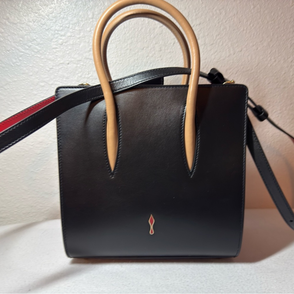 Christian Louboutin Black and Tan Tote